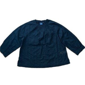 Gap NWOT Boatneck Eyelet Cutout Top Black Size XS